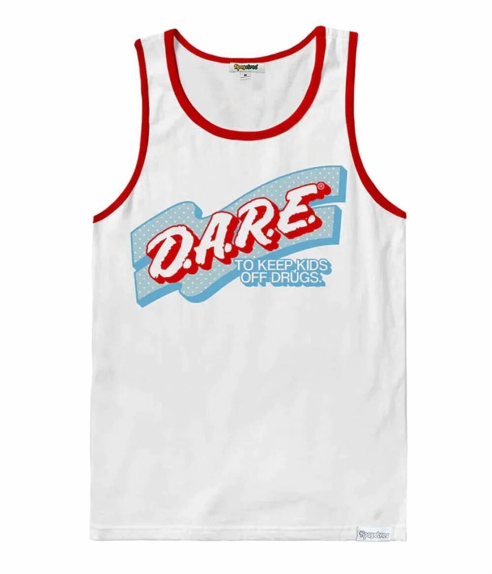 NEW TIPSY ELVES men's patriotic dare tank top in white